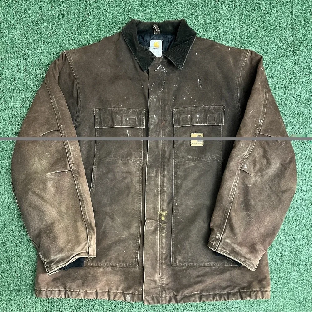 Carhartt C26 DKB XL Tall Dark Brown Arctic Quilt Lined Traditional Work Coat
